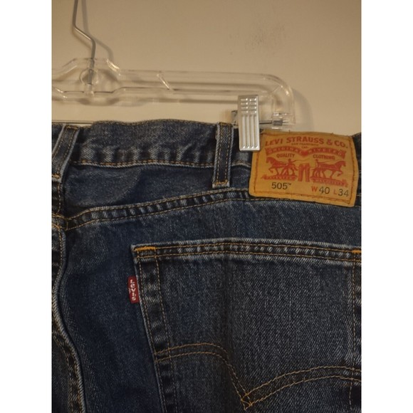 Levi's 505 Straight Leg Denim Jeans Mens Size 40x34 Measures 40x32.5 - Picture 2 of 7